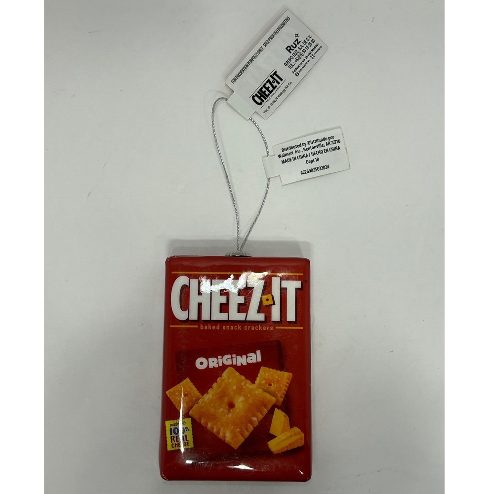 Cheez-It‎ Original Snack Box Christmas Ornament Red Ruz 3.5" NEW Rare